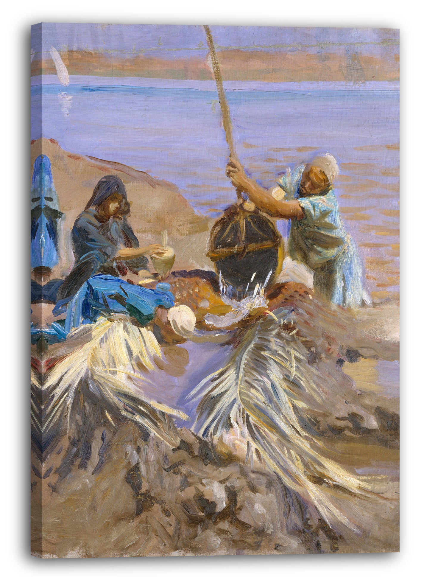 Leinwandbild John Singer Sargent - Ägypter, die Wasser aus dem Nil holen