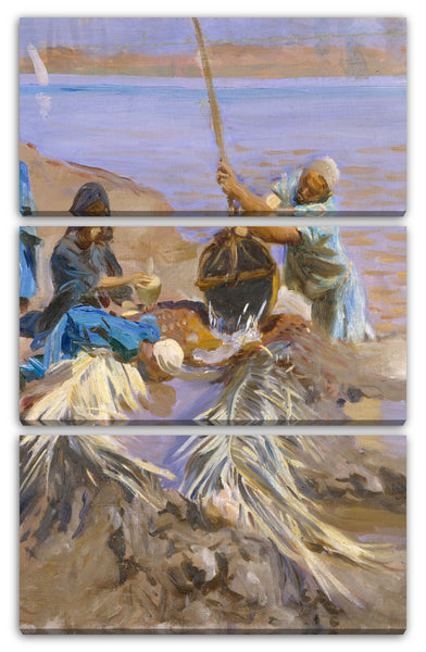 Leinwandbild John Singer Sargent - Ägypter, die Wasser aus dem Nil holen