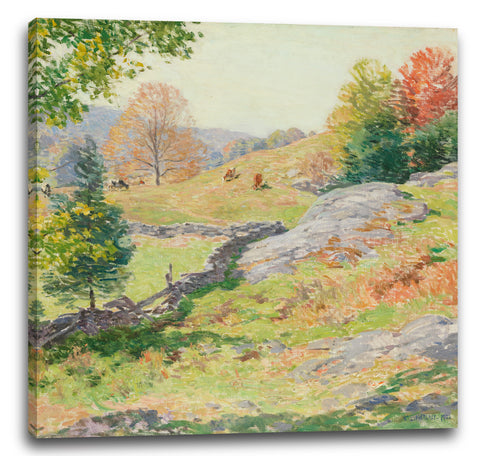 Leinwandbild Willard Metcalf - Hillside Pastures-September