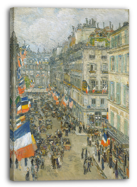 Leinwandbild Childe Hassam - 14. Juli, Rue Daunou, 1910