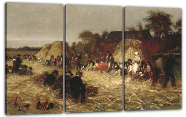 Leinwandbild Eastman Johnson - Corn Husking bei Nantucket