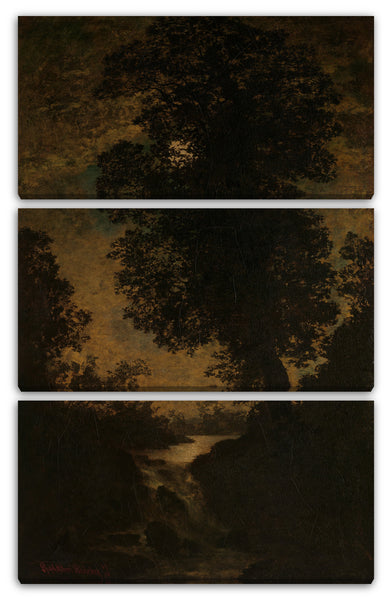Leinwandbild Ralph Albert Blakelock - Ein Wasserfall, Mondlicht