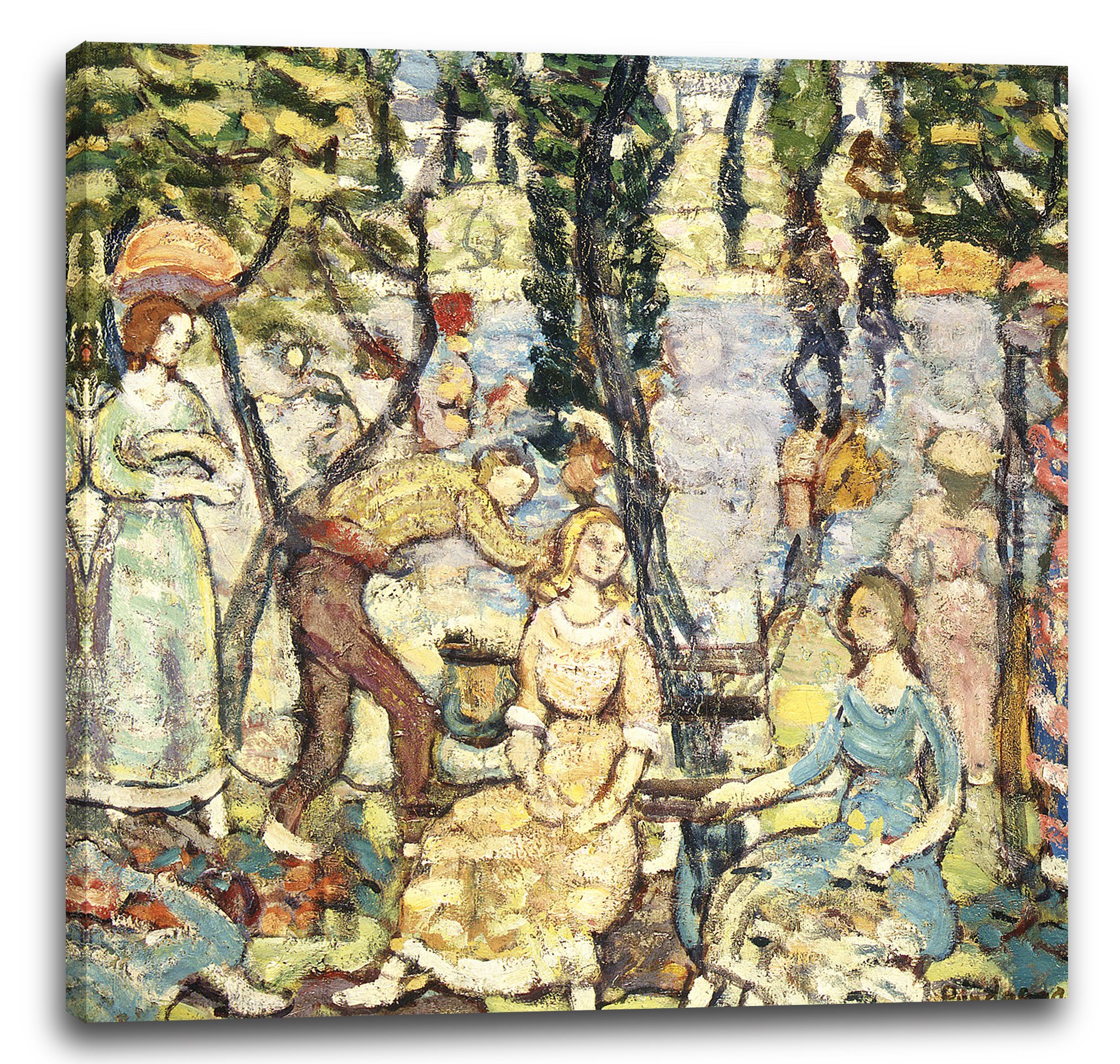 Leinwandbild Maurice Brazil Prendergast - Gruppe von Figuren