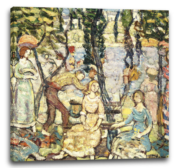 Leinwandbild Maurice Brazil Prendergast - Gruppe von Figuren