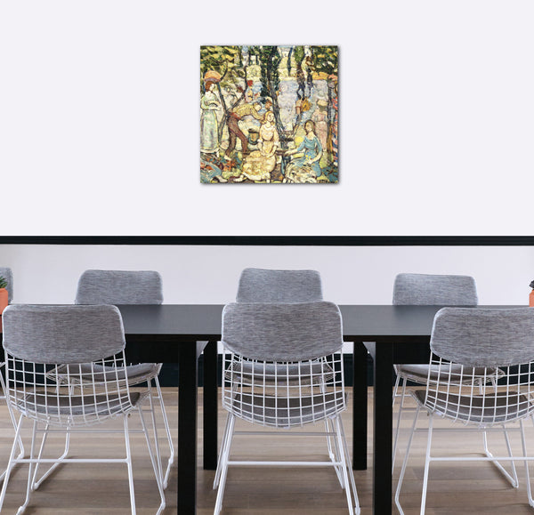 Leinwandbild Maurice Brazil Prendergast - Gruppe von Figuren