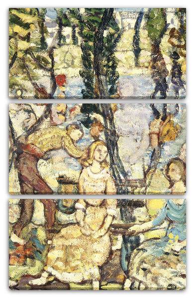 Leinwandbild Maurice Brazil Prendergast - Gruppe von Figuren
