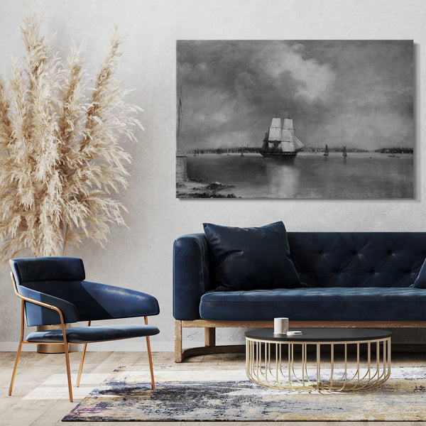 Leinwandbild Edmund C. Coates - Bucht und Hafen von New York von Bedlow's Island