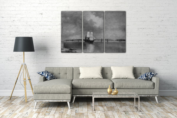 Leinwandbild Edmund C. Coates - Bucht und Hafen von New York von Bedlow's Island
