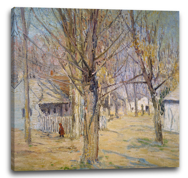 Leinwandbild Julian Alden Weir - Connecticut Village (zur Schule gehen)
