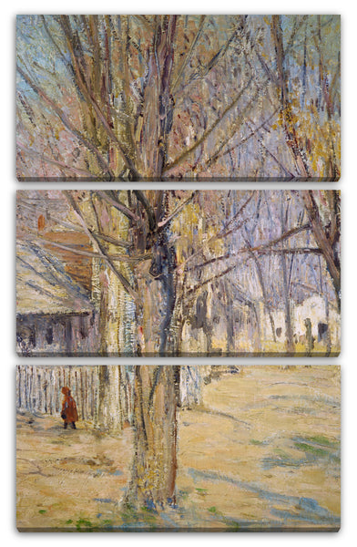 Leinwandbild Julian Alden Weir - Connecticut Village (zur Schule gehen)