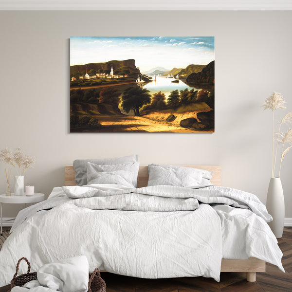 Leinwandbild Thomas Chambers - Lake George und das Dorf von Caldwell