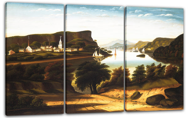 Leinwandbild Thomas Chambers - Lake George und das Dorf von Caldwell
