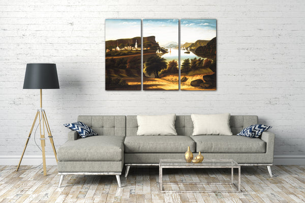 Leinwandbild Thomas Chambers - Lake George und das Dorf von Caldwell