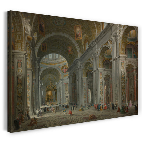Leinwandbild Giovanni Paolo Panini - Innenraum von St Peter, Rom