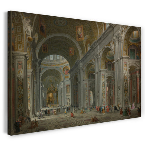 Leinwandbild Giovanni Paolo Panini - Innenraum von St Peter, Rom