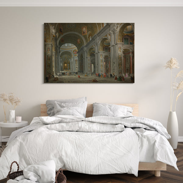 Leinwandbild Giovanni Paolo Panini - Innenraum von St Peter, Rom