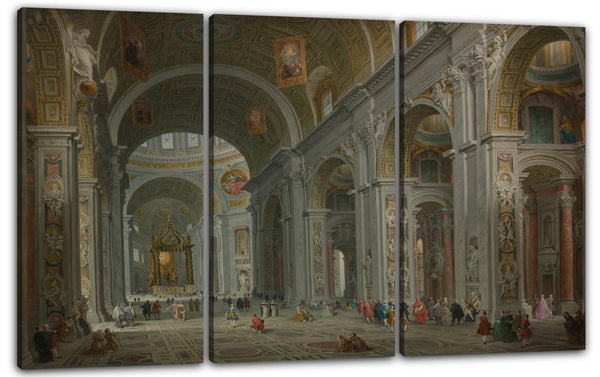 Leinwandbild Giovanni Paolo Panini - Innenraum von St Peter, Rom
