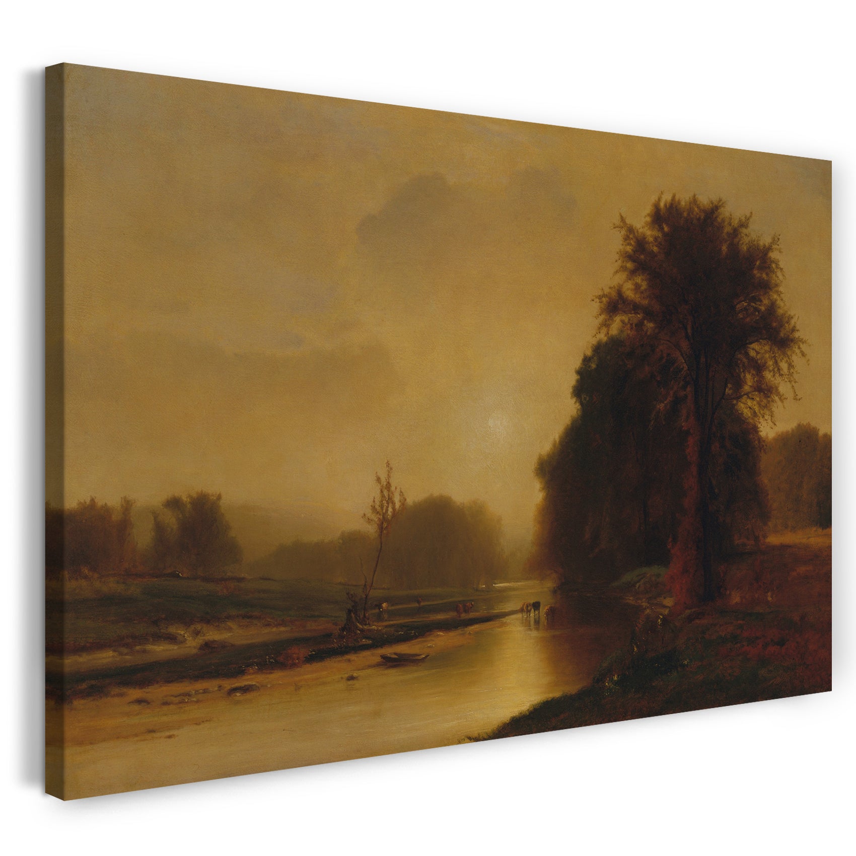 Leinwandbild George Inness - Herbst Wiesen