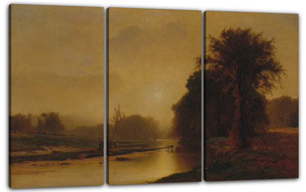 Leinwandbild George Inness - Herbst Wiesen