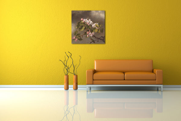 Leinwandbild Martin Johnson Heade - Kolibri und Apfelblüten