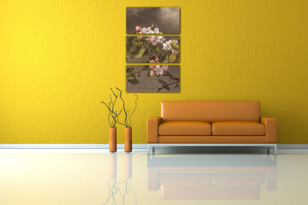 Leinwandbild Martin Johnson Heade - Kolibri und Apfelblüten