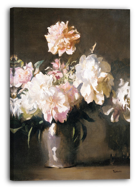 Leinwandbild Edmund Charles Tarbell - Stillleben: Vase mit Pfingstrosen