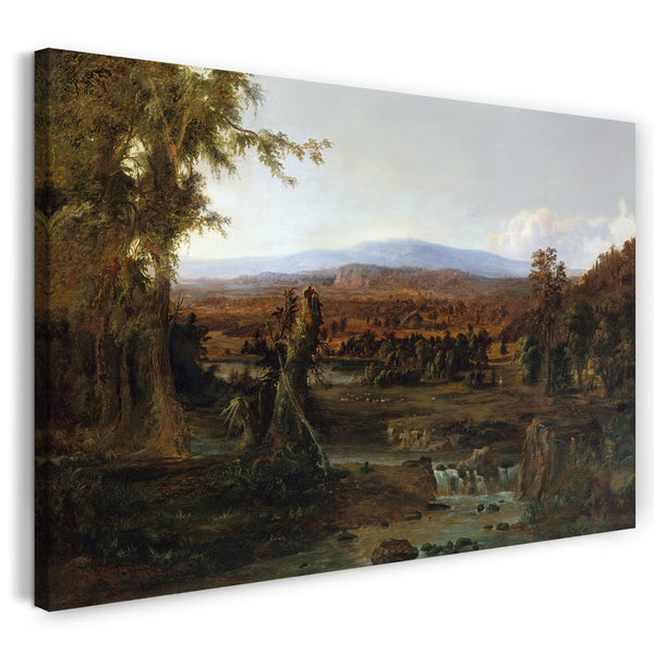 Leinwandbild Robert S. Duncanson - Landschaft mit Hirten