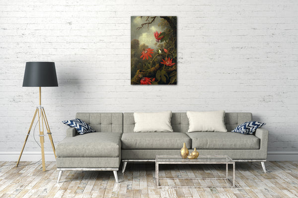Leinwandbild Martin Johnson Heade - Kolibri und Passionsblumen