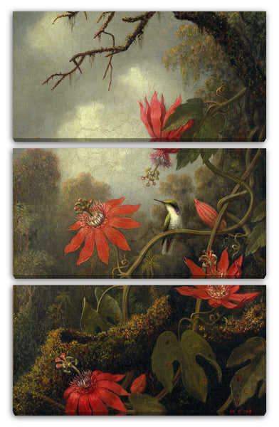 Leinwandbild Martin Johnson Heade - Kolibri und Passionsblumen