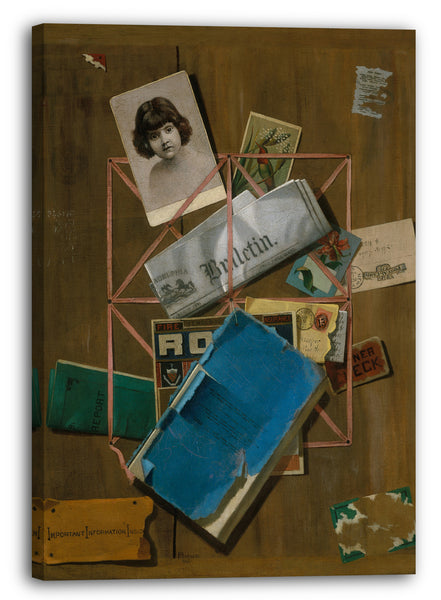 Leinwandbild John F. Peto - Alte Souvenirs