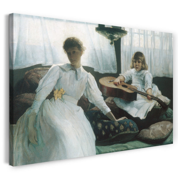 Leinwandbild Julian Alden Weir - Pausenstunden