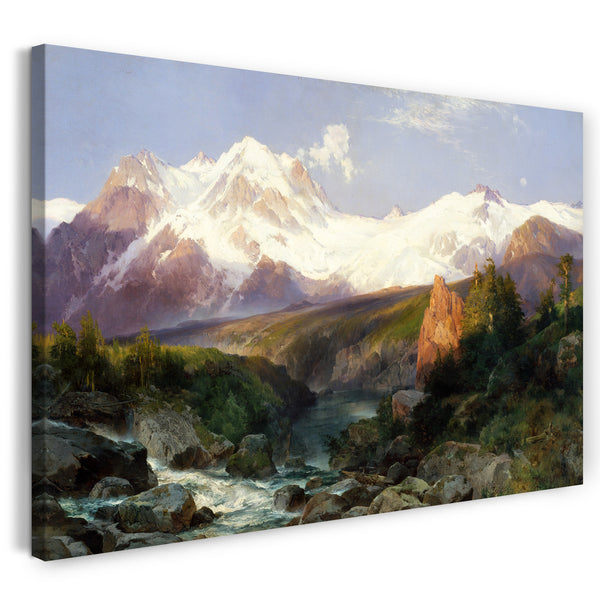 Leinwandbild Thomas Moran - The Teton Range