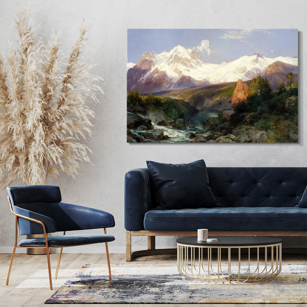 Leinwandbild Thomas Moran - The Teton Range