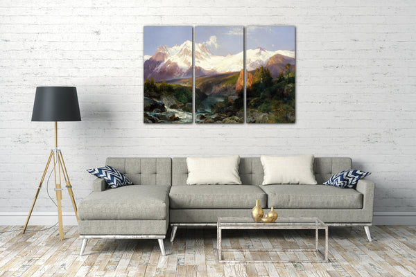 Leinwandbild Thomas Moran - The Teton Range