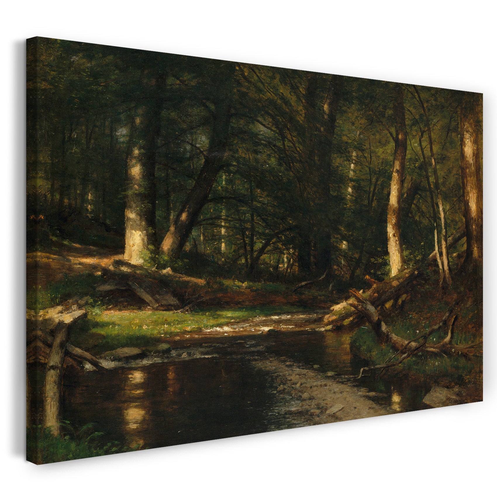 Leinwandbild Worthington Whittredge - Der Bach im Wald