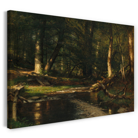 Leinwandbild Worthington Whittredge - Der Bach im Wald