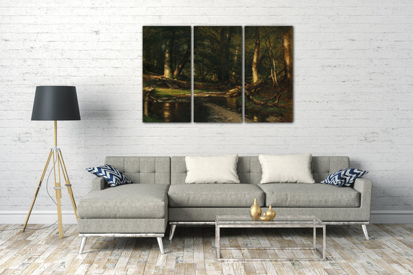 Leinwandbild Worthington Whittredge - Der Bach im Wald