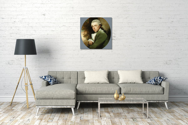 Leinwandbild Gilbert Stuart - Mann in einem grünen Mantel