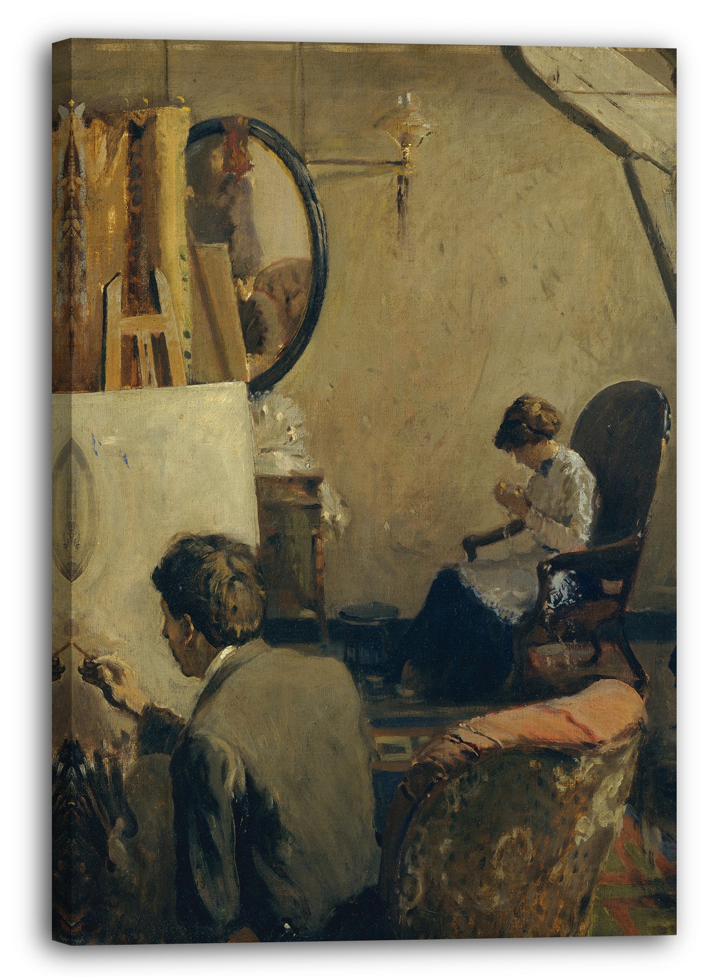 Leinwandbild Arthur Clifton Goodwin - Louis Kronberg in seinem Atelier in Copley Hall