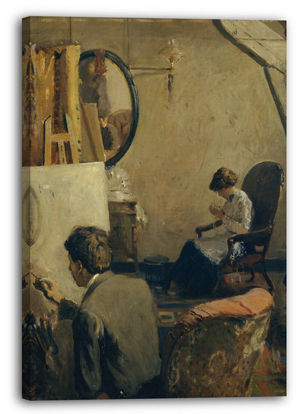 Leinwandbild Arthur Clifton Goodwin - Louis Kronberg in seinem Atelier in Copley Hall