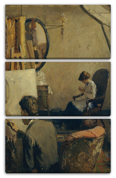 Leinwandbild Arthur Clifton Goodwin - Louis Kronberg in seinem Atelier in Copley Hall