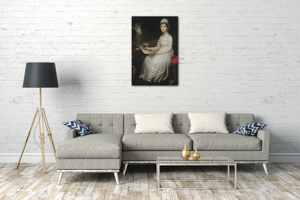 Leinwandbild Mather Brown - Portrait einer jungen Frau