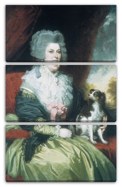 Leinwandbild Mather Brown - Dame mit einem Hund