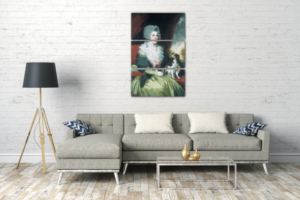 Leinwandbild Mather Brown - Dame mit einem Hund