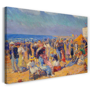 Leinwandbild William James Glackens - Menschenmenge an der Küste