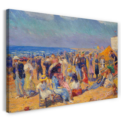 Leinwandbild William James Glackens - Menschenmenge an der Küste