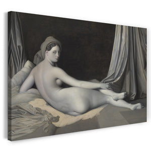Leinwandbild Jean Auguste Dominique Ingres - Odaliske in Grisaille