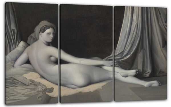 Leinwandbild Jean Auguste Dominique Ingres - Odaliske in Grisaille