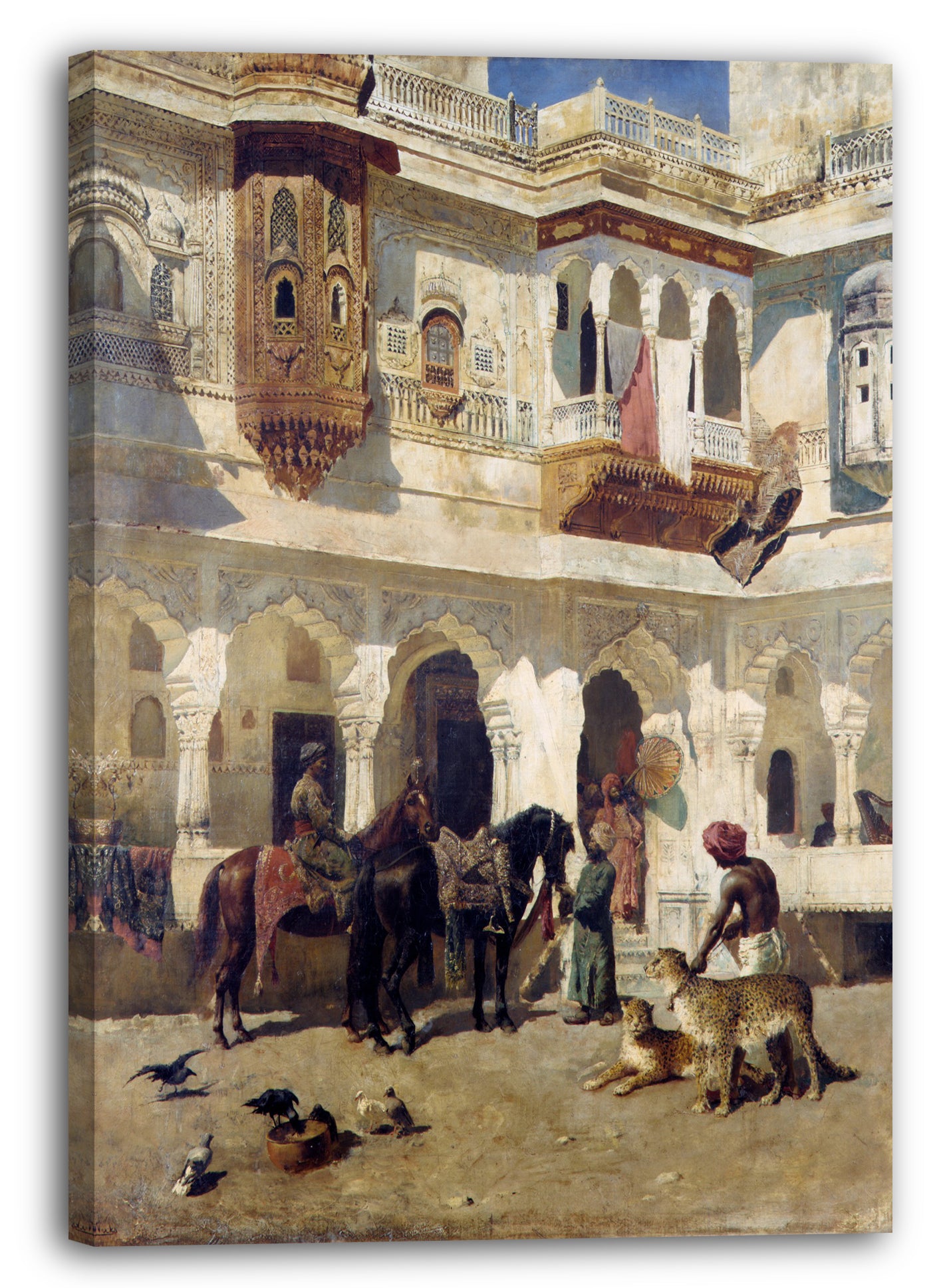Leinwandbild Edwin Lord Wochen - Der Rajah startet mit der Jagd