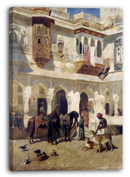 Leinwandbild Edwin Lord Wochen - Der Rajah startet mit der Jagd